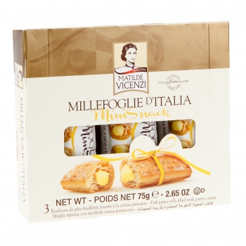 Vicenzi - Millefoglie D'Italia - Mini Snack creme - 75g